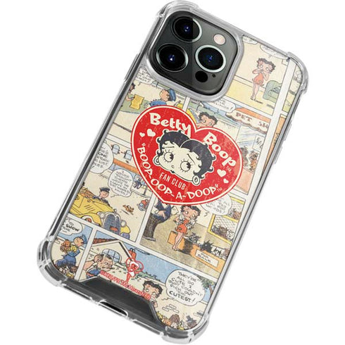 Betty Boop Comic Strip iPhone 14 Pro Clear Case